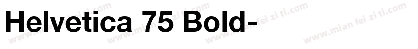 Helvetica 75 Bold字体转换